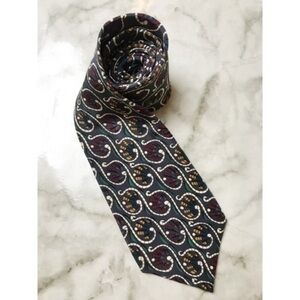 Christian Dior •  Multi Colored Vintage Silk Tie